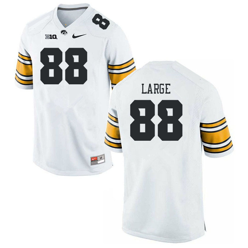 Men #88 Hayden Large Iowa Hawkeyes College Football Jerseys Stitched-White